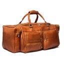 ピエル レザー メンズ ボストンバッグ バッグ Piel 24" Duffel with Pockets Saddle