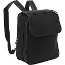 【送料無料】 ピエル レザー メンズ バックパック・リュックサック バッグ Piel Leather Flap-Over Tablet Backpack Black