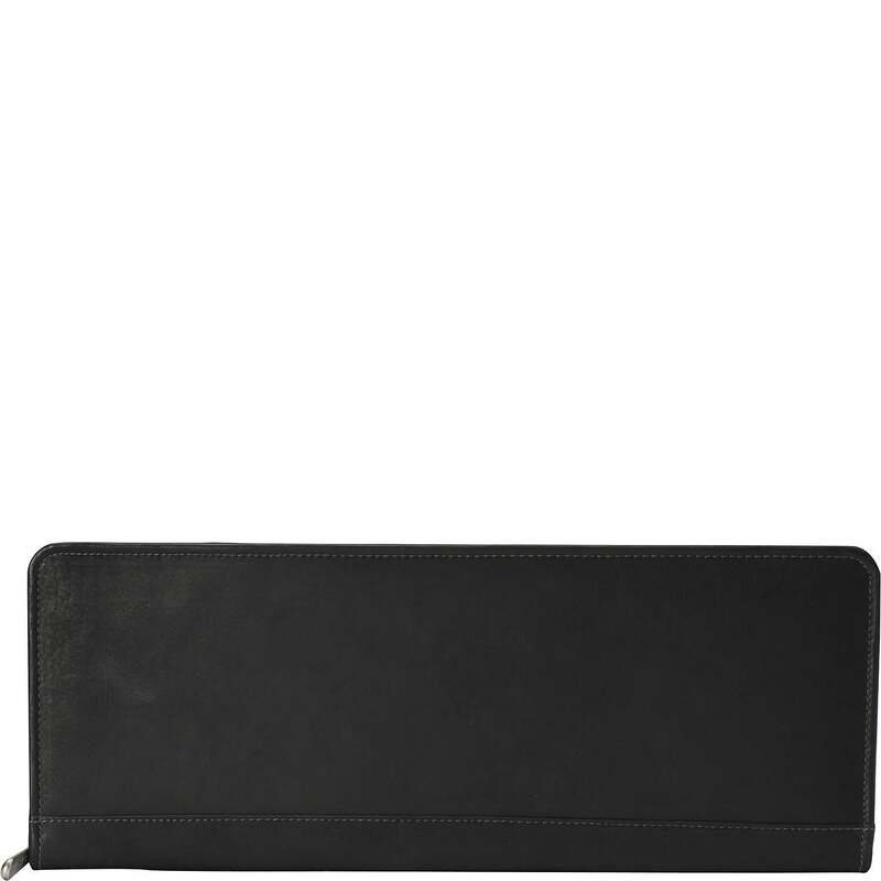 ハンドバッグ 【送料無料】 ピエル レザー メンズ ハンドバッグ バッグ Piel Leather Zippered Tie Case With Snaps Black