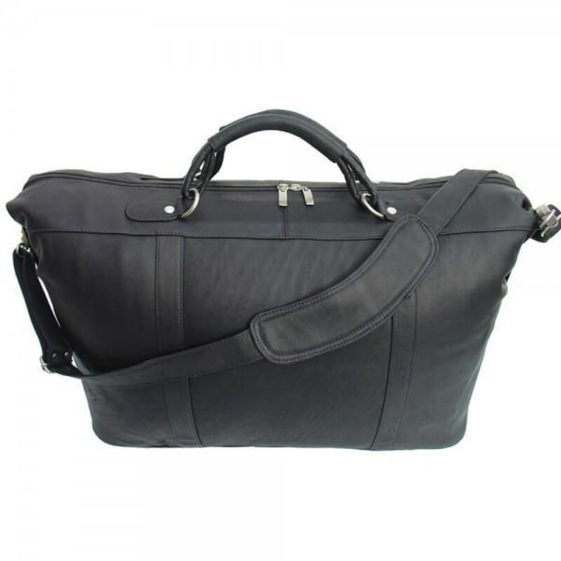 【送料無料】 ピエル レザー メンズ スーツケース バッグ Piel Leather Large Carry-On Satchel Black