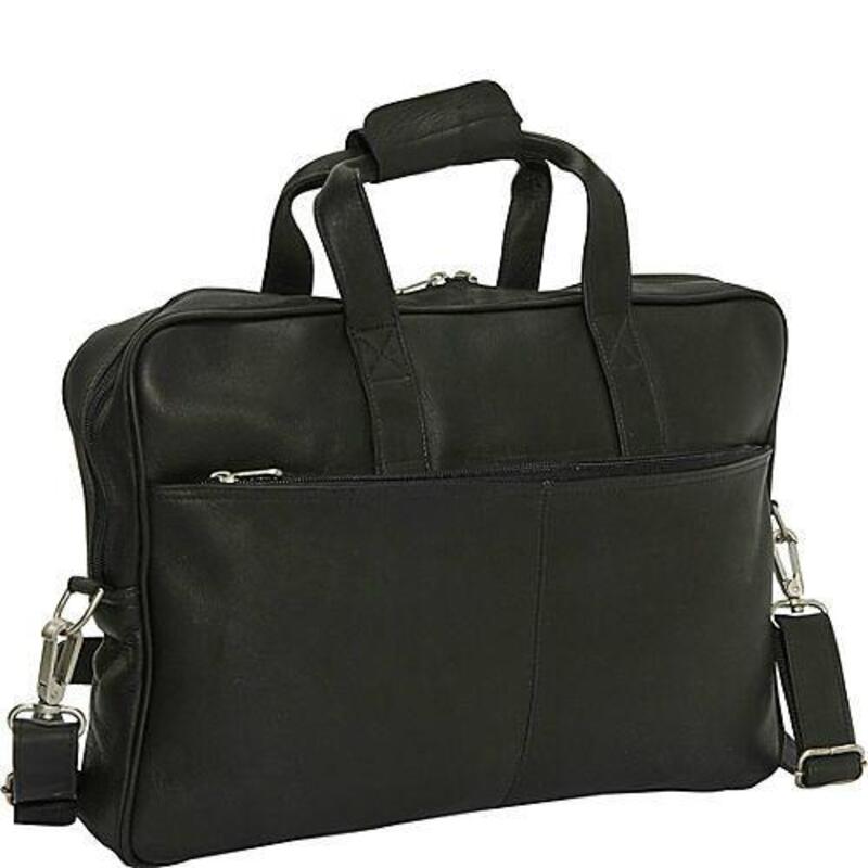 【送料無料】 ピエル レザー メンズ ハンドバッグ バッグ Piel Leather Top-Zip Portfolio Black