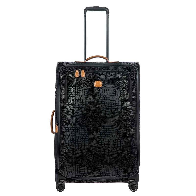 【送料無料】 ブリックス メンズ スーツケース バッグ Brics MySafari 28" Expandable Spinner Black/Cognac