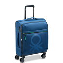 【送料無料】 デルシー メンズ スーツケース バッグ Delsey Color Block 19" Expandable Spinner Carry-On Navy