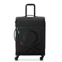 【送料無料】 デルシー メンズ スーツケース バッグ Delsey Color Block 23" Expandable Spinner Upright Black