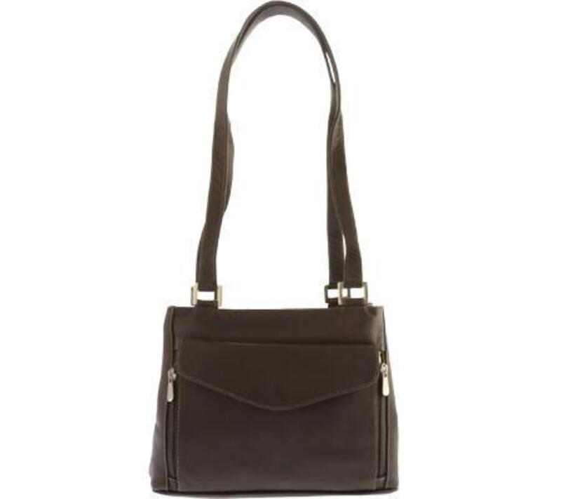 ピエル レザー メンズ バッグ ショルダーバッグ Piel Leather Double Compartment Shoulder Bag Chocolate チョコレート