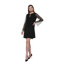 【送料無料】 マリナ レディース ワンピース トップス Women's Marina Beaded A-Line Cocktail Dress Black(4)