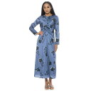【送料無料】 アレクシアアドマー レディース ワンピース トップス Women's ALEXIA ADMOR Eira Long Sleeve Midi Dress Blue Floral