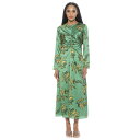 【送料無料】 アレクシアアドマー レディース ワンピース トップス Women's ALEXIA ADMOR Eira Long Sleeve Midi Dress Green Floral