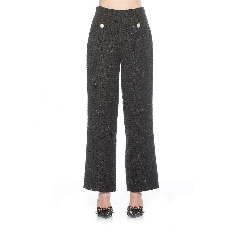 【送料無料】 アレクシアアドマー レディース カジュアルパンツ ボトムス Women's ALEXIA ADMOR Jayden Wide Leg Tweed Pants Black