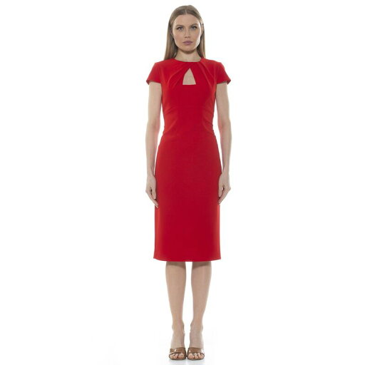 【送料無料】 アレクシアアドマー レディース ワンピース トップス Women's ALEXIA ADMOR Janine Draped Neck Midi Sheath Dress Red 【送料無料】 アレクシアアドマー レディース ワンピース トップス Women's ALEXIA ADMOR Janine Draped Neck Midi Sheath Dress Red
