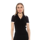 【送料無料】 アレクシアアドマー レディース Tシャツ トップス Women's ALEXIA ADMOR Diara Knitted Polo Top Black(4)