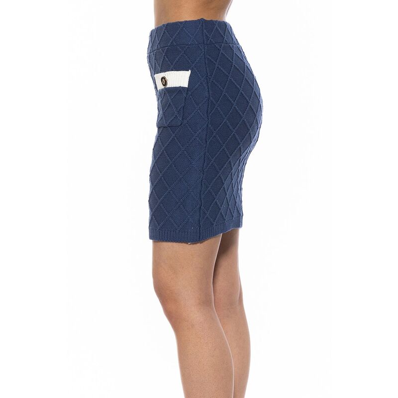 【送料無料】 アレクシアアドマー レディース スカート ボトムス Women's ALEXIA ADMOR Bex Knit Contrast Front Pocket Patch Mini Skirt Ivory