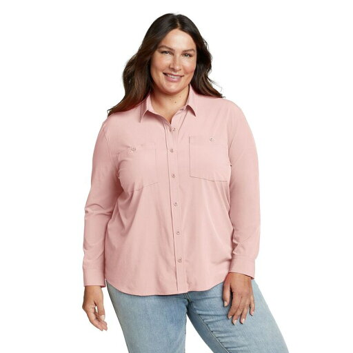 【送料無料】 エディー バウアー レディース シャツ トップス Plus Size Eddie Bauer Departure 3.0 Long Sleeve Collared Button Down Shirt Light Plum 【送料無料】 エディー バウアー レディース シャツ トップス Plus Size Eddie Bauer Departure 3.0 Long Sleeve Collared Button Down Shirt Light Plum