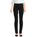 【送料無料】 ランズエンド レディース カジュアルパンツ ボトムス Petite Lands' End Mid Rise Classic Straight Leg Chino Ankle Pants Black(4)