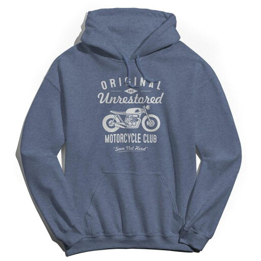 【送料無料】 ライセンス キャラクター メンズ Tシャツ トップス Men's Motorcycle Club Graphic Hoodie Navy Heather 【送料無料】 ライセンス キャラクター メンズ Tシャツ トップス Men's Motorcycle Club Graphic Hoodie Navy Heather