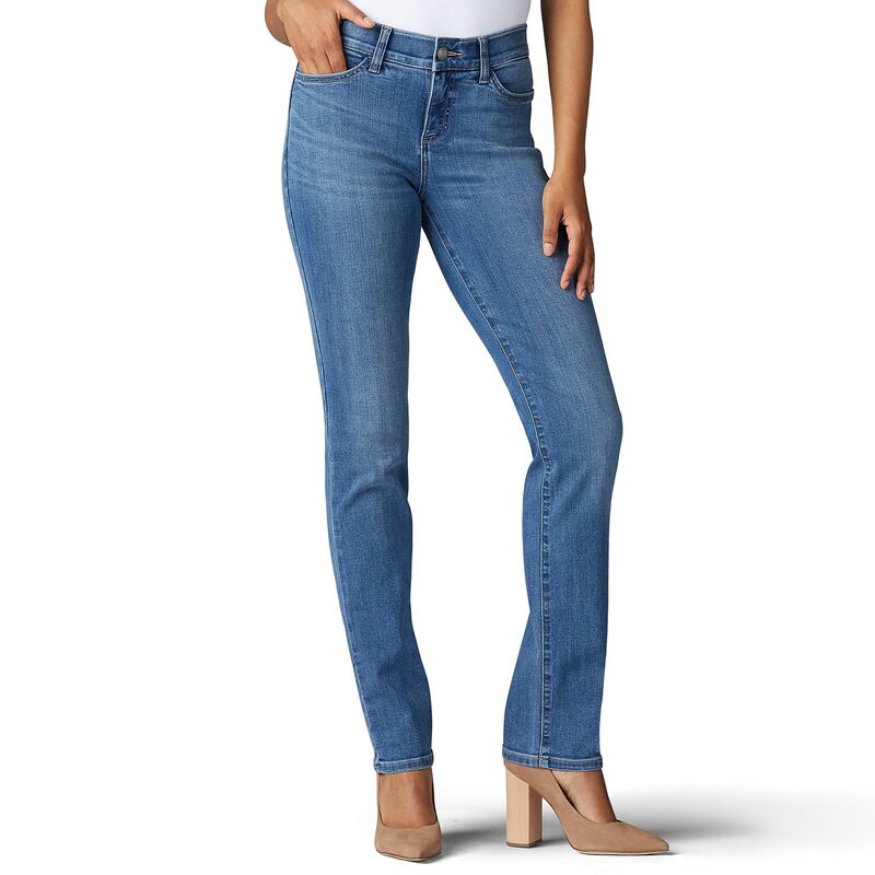 リー レディース ボトムス デニムパンツ ジーンズ Women's LeeR Flex Motion Straight-Leg Jeans Juniper