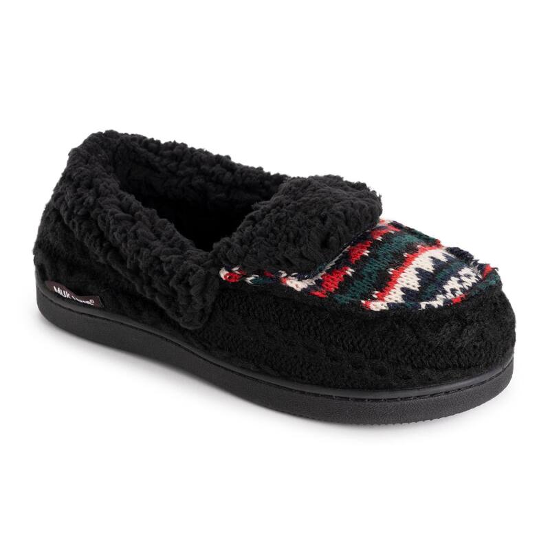 ムクルクス レディース シューズ サンダル MUK LUKSR Anais Women's Moccasin Slippers Black Geo ブラック