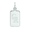 【送料無料】 ロゴアート レディース ブレスレット・バングル・アンクレット アクセサリー LogoArt Sterling Silver Colorado Rockies Tag Pendant Sterling Silver