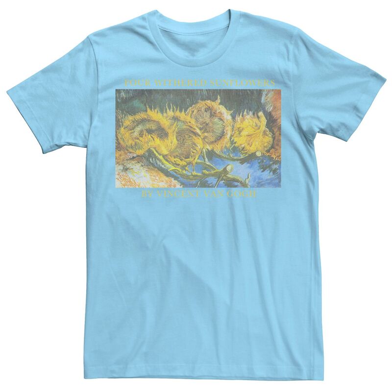 アニメキャラクター レディース トップス Tシャツ フラワー柄 フラワー Licensed Character Men's Fifth Sun Withered Sunflowers Floral Tee Light Blue ブルー