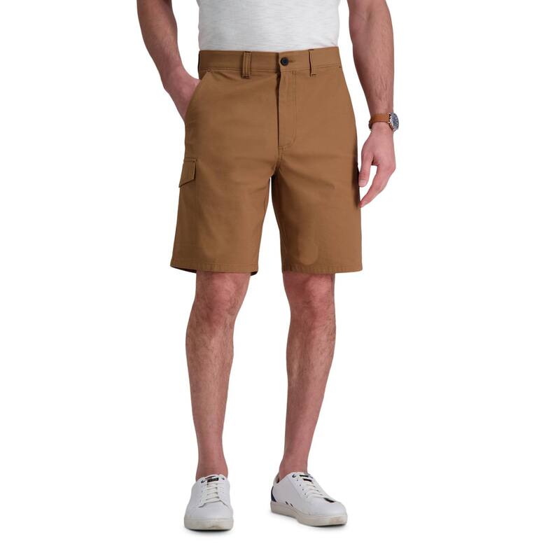 【送料無料】 ハガー メンズ ハーフパンツ・ショーツ ボトムス Big & Tall Haggar The Active Series Straight-Leg Flat-Front Trek Cargo Shorts Brown
