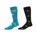 【送料無料】 メモイ メンズ 靴下 アンダーウェア Men's 2 Pair Season Assortment Black