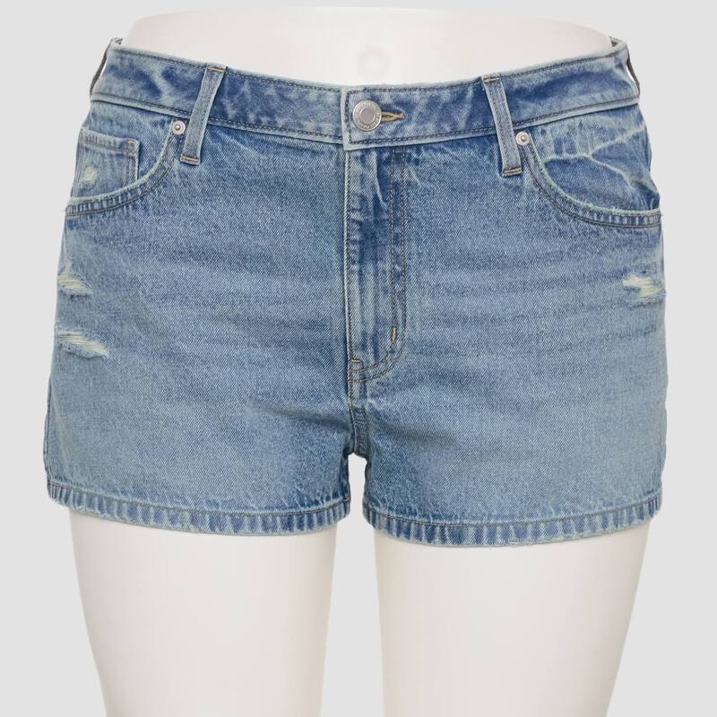 エスオー レディース ボトムス ハーフパンツ・ショーツ プラスサイズ ショートパンツ Juniors' Plusize SO Mid Rise Relaxed Shortie Shorts Medium Destructed