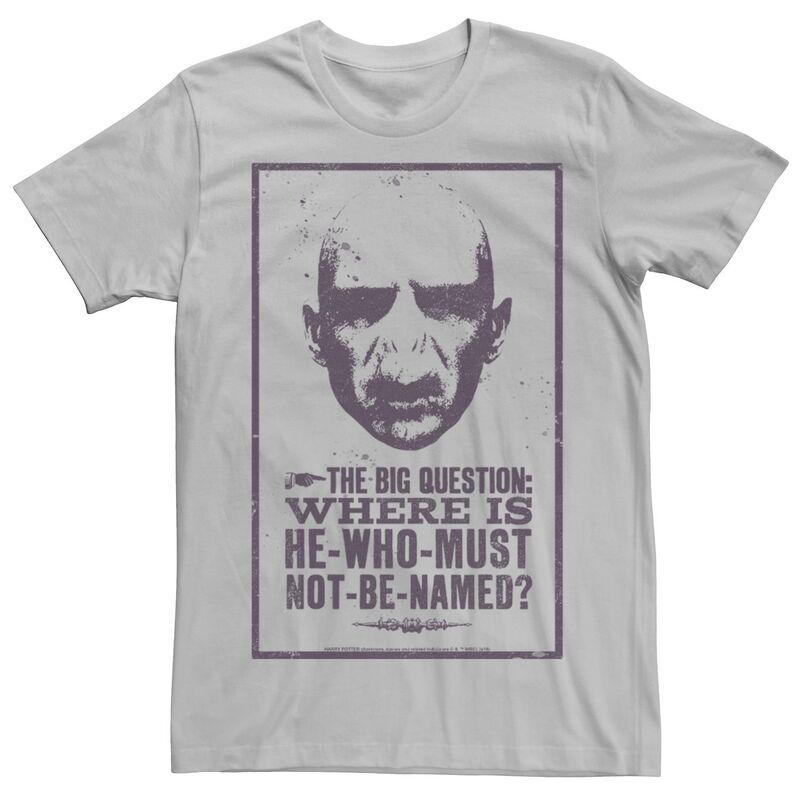 アニメキャラクター レディース トップス Tシャツ グラフィック Licensed Character Men's Harry Potter Voldemort Where Is He-Who-Must-Not-Be-Named Graphic Tee Silver シルバー