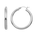 【送料無料】 アンブランデッド レディース ピアス・イヤリング アクセサリー Platinum Over Silver Hoop Earrings Grey(4)
