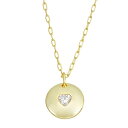 【送料無料】 アンブランデッド レディース ネックレス・チョーカー・ペンダントトップ アクセサリー Silver-Plated Stronger Together Heart Pendant Necklace Gold Tone Clear(4)