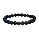 【送料無料】 アンブランデッド メンズ ブレスレット・バングル・アンクレット アクセサリー Men's Lava Bead & Blue Tiger's Eye...