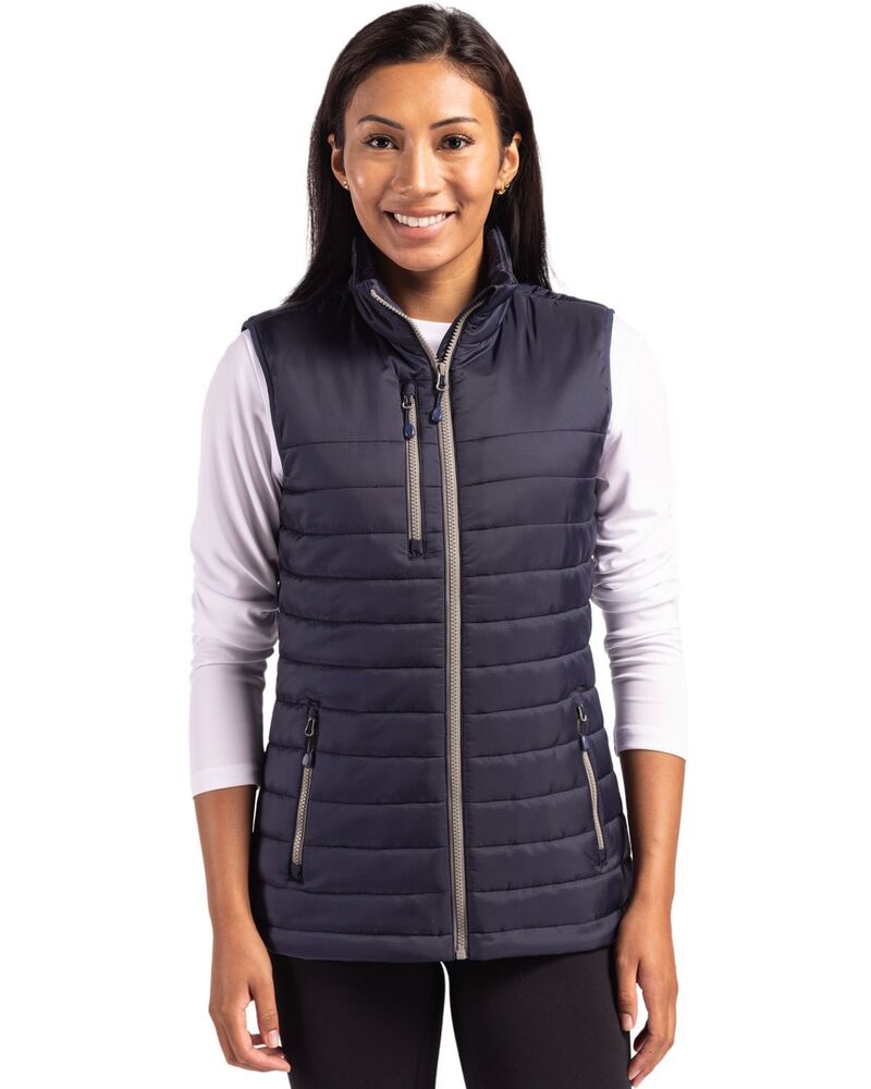 クリーク レディース アウター ジャケット・ブルゾン ベスト Clique Valhalla Full Zip Womens Puffer Vest Dark Navy ネイビー