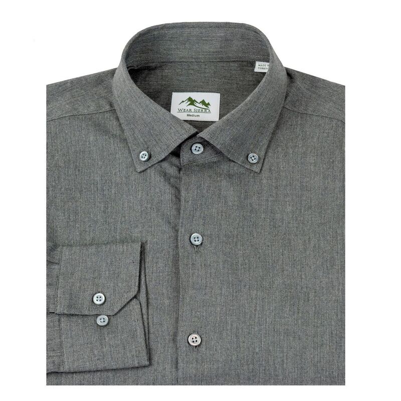 ウェアシエラ レディース トップス Tシャツ ボタンダウン コットン ダウン WEAR SIERRA Men's Top Shelf Turkish Cotton Long Sleeve Button Down Shirt Classic Gray グレー