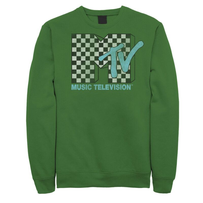 ReVida ŷԾŹ㤨̵֡ 饤 饯  T ȥåץ Men's MTV Logo Black And White Checkered Blue TV Sweatshirt KellyפβǤʤ10,480ߤˤʤޤ