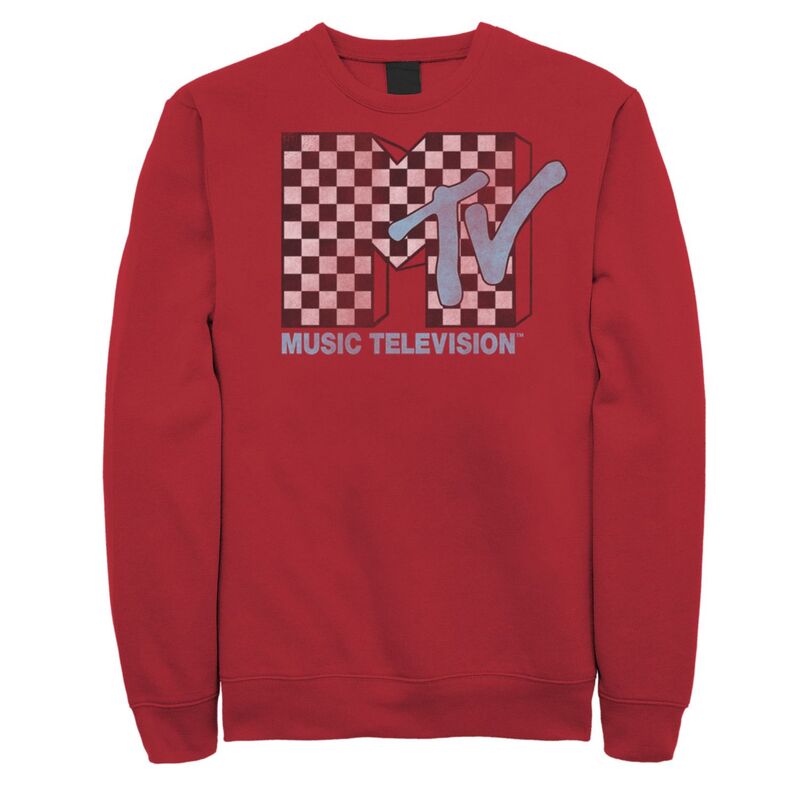 ReVida ŷԾŹ㤨̵֡ 饤 饯  T ȥåץ Men's MTV Logo Black And White Checkered Blue TV Sweatshirt RedפβǤʤ10,480ߤˤʤޤ