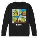 【送料無料】 ライセンス キャラクター メンズ Tシャツ トップス Men's Shrek Grid Sweatshirt Black(4)