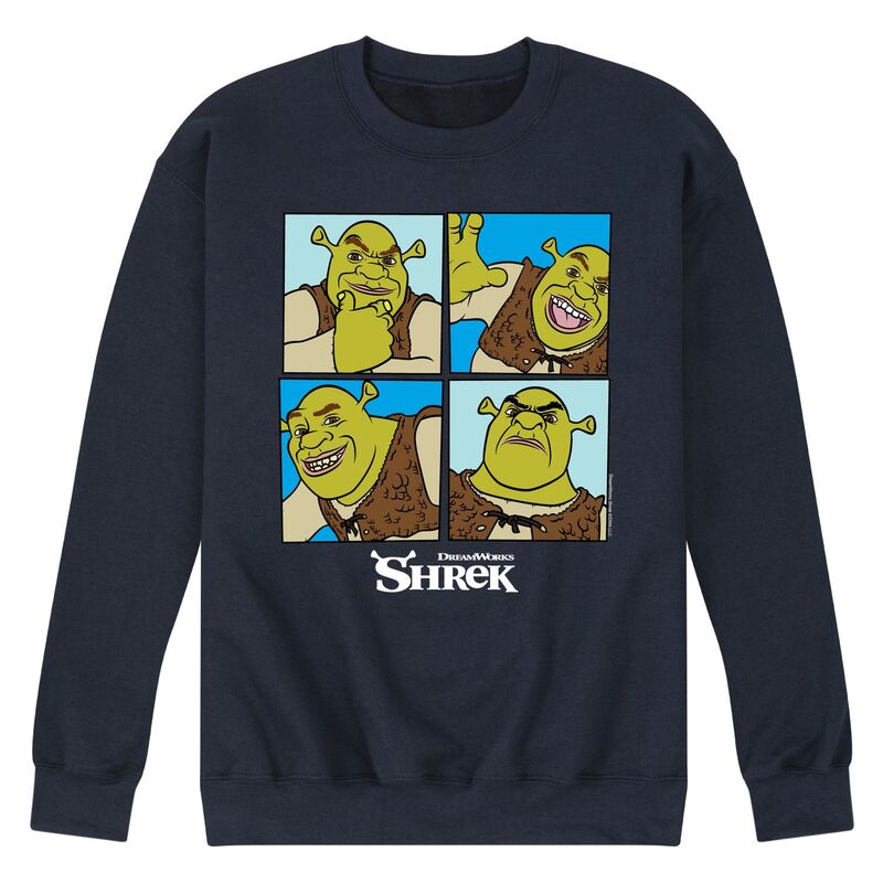 【送料無料】 ライセンス キャラクター メンズ Tシャツ トップス Men's Shrek Grid Sweatshirt Navy