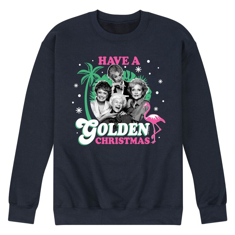 楽天ReVida 楽天市場店【送料無料】 ライセンス キャラクター メンズ Tシャツ トップス Men's Golden Girls Golden Christmas Navy