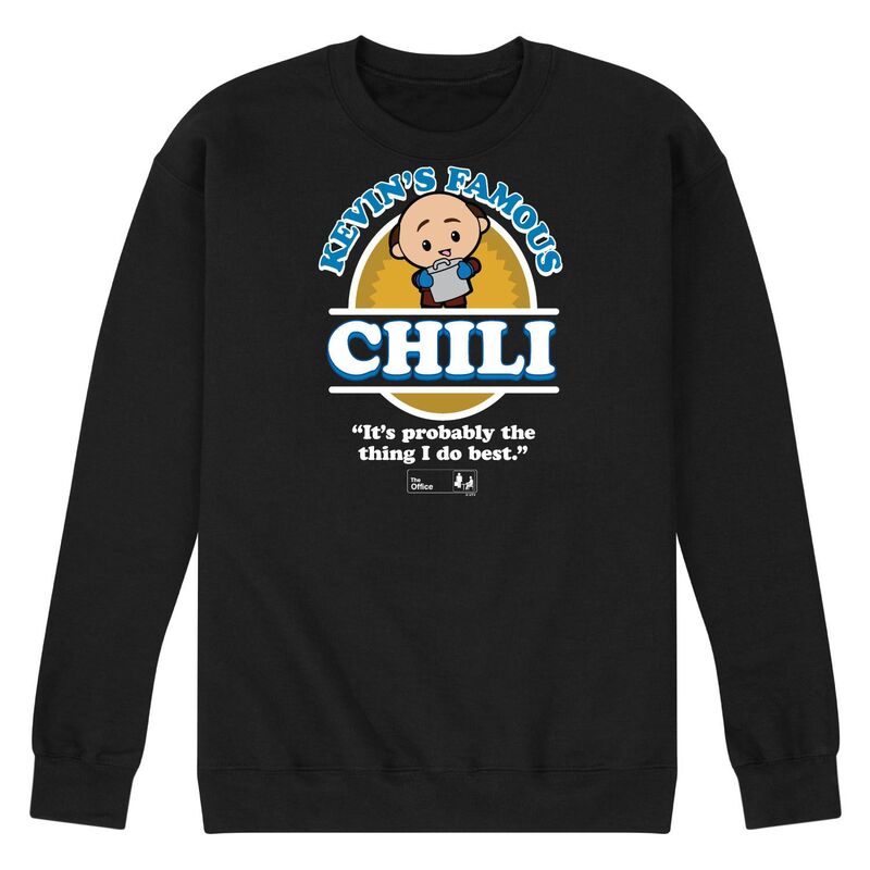 【送料無料】 ライセンス キャラクター メンズ Tシャツ トップス Men's The Office Kevins Chili Fleece Sweatshirt Black