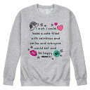 【送料無料】 ライセンス キャラクター メンズ Tシャツ トップス Men's Mean Girls Cake Filled Fleece Sweatshirt Heather Gray|詳細画像