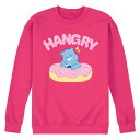 【送料無料】 ライセンス キャラクター メンズ Tシャツ トップス Men's Care Bears Hangry With Donut Fleece Sweatshirt Magenta(4)