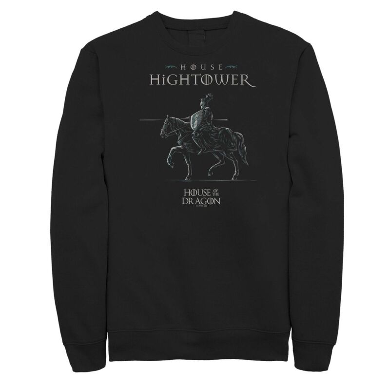【送料無料】 ライセンス キャラクター メンズ Tシャツ トップス Big & Tall House Of The Dragon House Hightower Fleece Sweatshirt Black