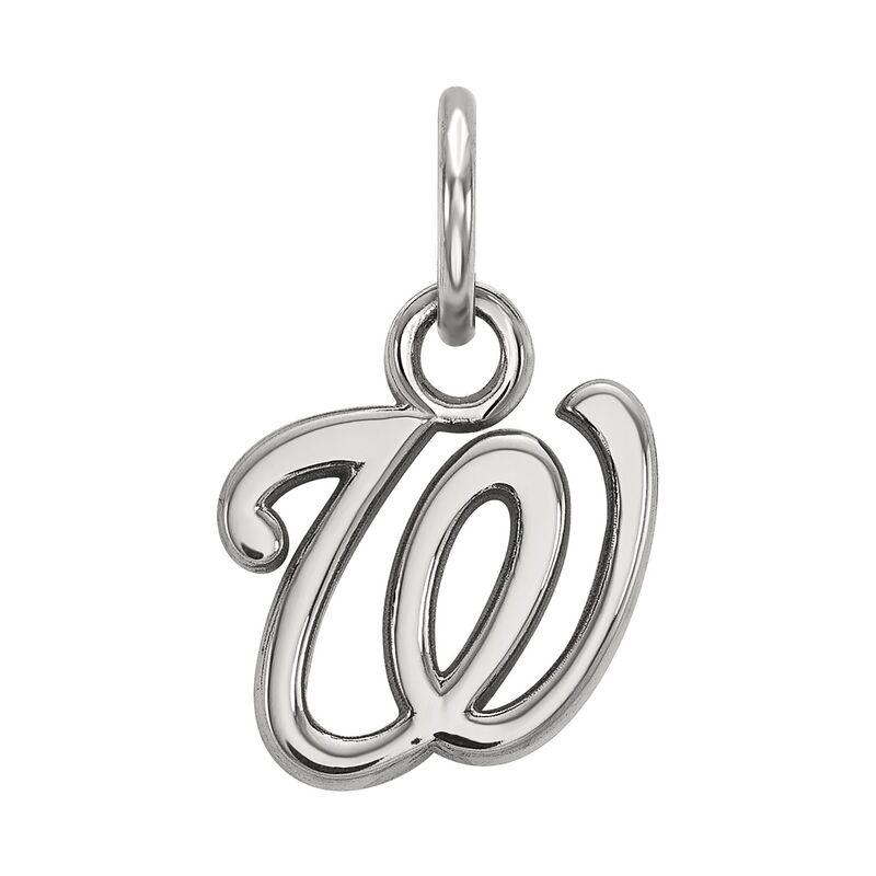 【送料無料】 ロゴアート レディース ブレスレット・バングル・アンクレット アクセサリー LogoArt Sterling Silver Washington Nationals Pendant Sterling Silver