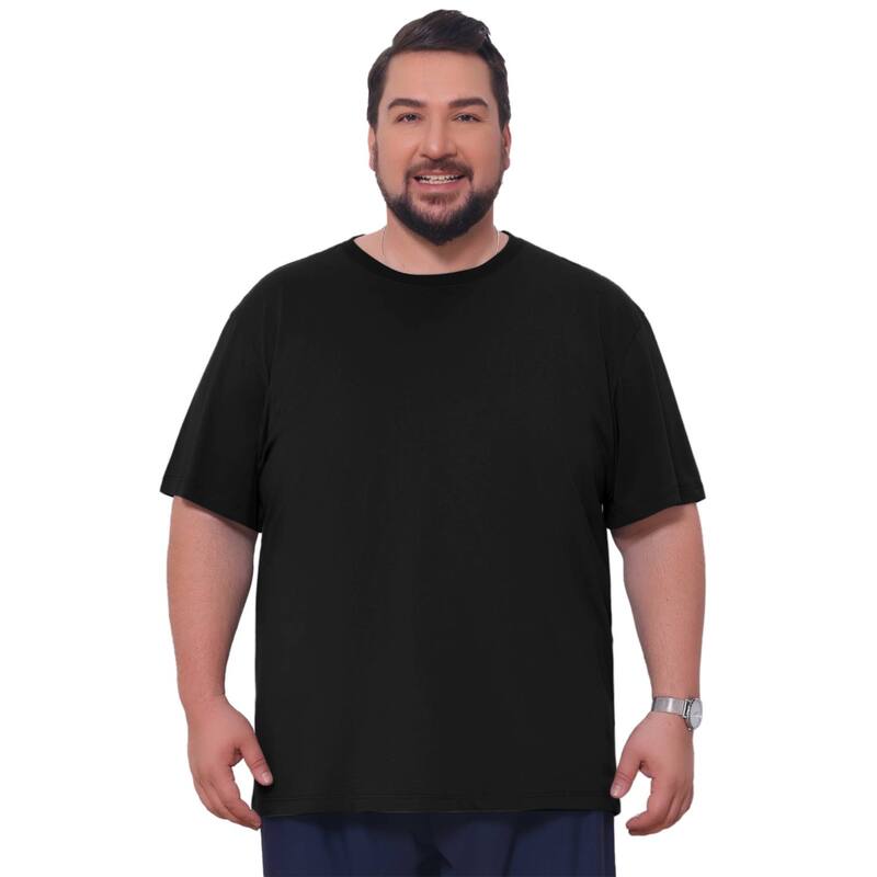 インスパイア シック レディース トップス Tシャツ クルーネック トール INSPIRE CHIC Men's Big & Tall Crew Neck T-Shirtshort Sleeves Plain Casual T-Shirt Black ブラック