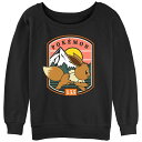 【送料無料】 ライセンス キャラクター レディース Tシャツ トップス Juniors' Pokemon Eevee Running Stamp Graphic Slouchy Terry Black