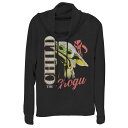 【送料無料】 ライセンス キャラクター レディース Tシャツ トップス Juniors' Star Wars Grogu Peek Cowlneck Graphic Lightweight Long Sleeve Black(4)