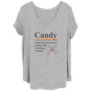 【送料無料】 ライセンス キャラクター レディース Tシャツ トップス Juniors' Plus Size Tootsie Roll Candy Makes ...