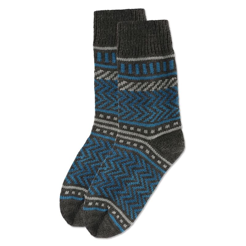 ̵ ⥤ ǥ   Zag Dash Chunky Knit Boot Socks Dark Gray ...