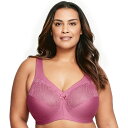 グラマライズ レディース アンダーウェア ブラジャー プラスサイズ Plusize Glamorise Full Figure MagicLift Natural Shape Wirelessupport Bra 1010 Red Violet レッド