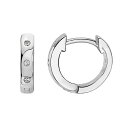 【送料無料】 アンブランデッド レディース ピアス・イヤリング アクセサリー Sterling Silver Cubic Zirconia Hoop Earrings Sterling(4)