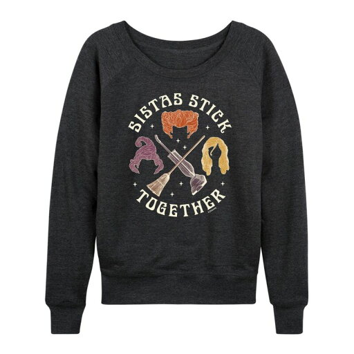 【送料無料】 ディズニー レディース Tシャツ トップス Disney's Hocus Pocus Women's Stick Together Pullover Heather Charcoal 【送料無料】 ディズニー レディース Tシャツ トップス Disney's Hocus Pocus Women's Stick Together Pullover Heather Charcoal